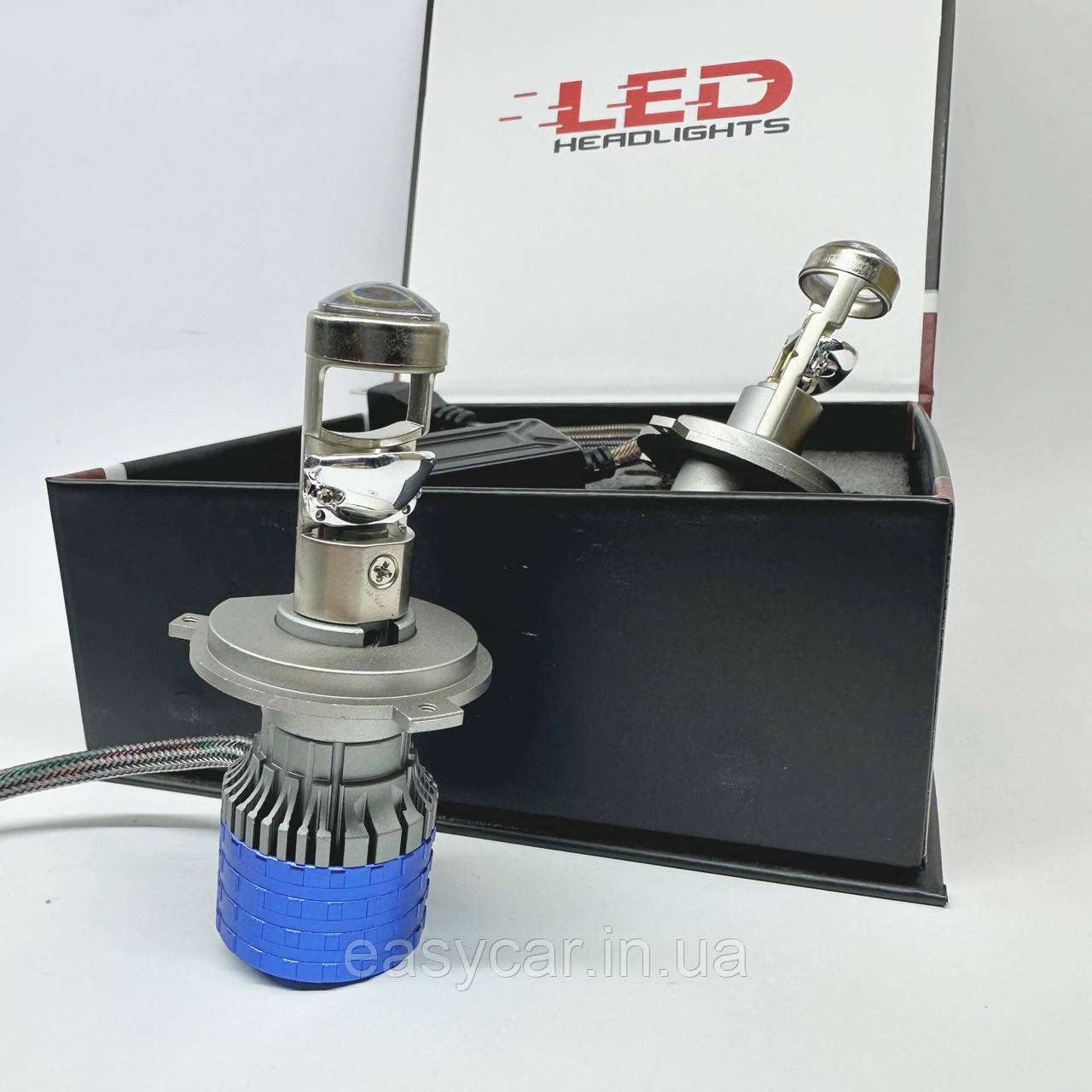 LED H4 (5500K) Світлодіодна лампа з лінзою, фото 1