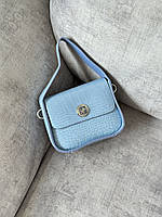 Женская сумочка клатч маленькая голубая
