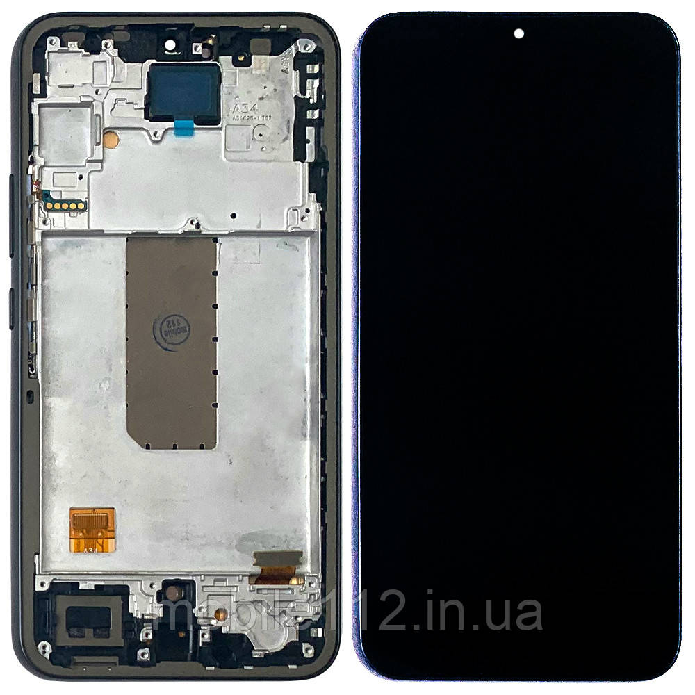 Екран (дисплей) Samsung Galaxy A34 A346 з тачскріном OLED Small LCD з рамкою