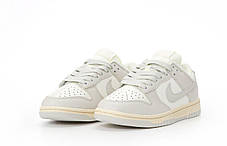 Жіночі кросівки Nike SB Dunk White Grey Взуття Найк СБ Данк білі шкіряні демісезонні, фото 4