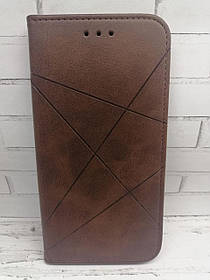 Чохол-книжка для Xiaomi Redmi Note 9 бічний з підставкою протиударний Avantis business Brown