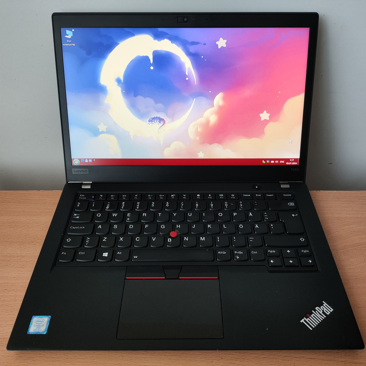 Ноутбук б/в Lenovo ThinkPad T480s 14” IPS/FHD 1920x1080/i7-8650U 8Gen/ 8 Gb DDR4/SSD 256Gb/Intel UHD 620