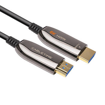 Відео кабель Cabletime HDMI (M) - HDMI (M), 2.1V, 8K, 60Hz, 48Gbps, 10м (CH13S)