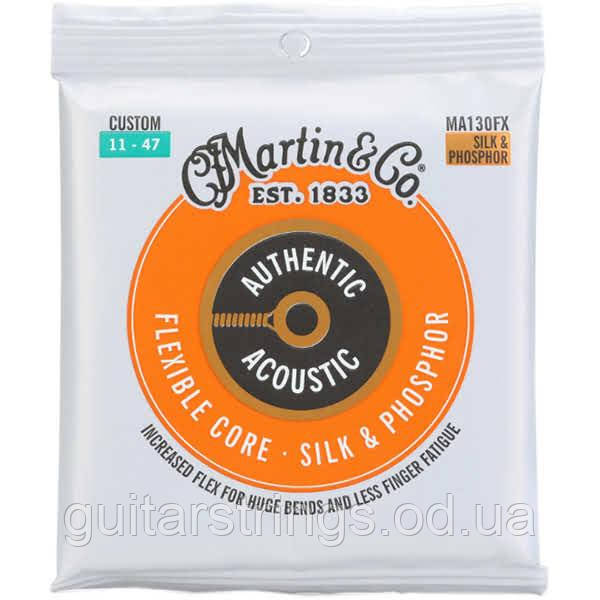 Струны Martin MA130FX SP Flexible Core Silk and Phosphor Custom 11-47