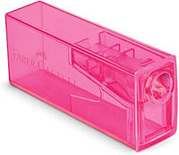 Підстругачка для олівців Faber-Castell рожева з контейнером 1 отвір 0.7 мм