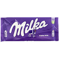 Шоколад альпійське молоко Мілка Milka alpine milk 100g 24шт/ящ (Код: 00-00005223)