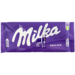 Шоколад альпійське молоко Мілка Milka alpine milk 90g 25шт/ящ (Код: 00-00005223)