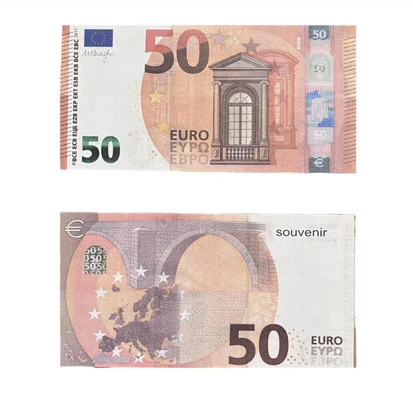 Сувенирные деньги 50 евро, 80 шт/уп - фото 1 - id-p1373112662