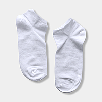 Короткие носки женские однотонные Twinsocks р-23-25(38-40) серый, черный, белый, желтый, сирень, персиковый Белый