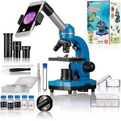 Мікроскоп Bresser Junior Biolux SEL 40x-1600x Blue з адаптером для смартфона