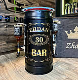 Бар у вигляді бочки підсвічуванням, наливатором, незвичайний подарунок на день народження, фото 5