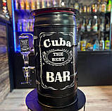 Бар у вигляді бочки підсвічуванням, наливатором, незвичайний подарунок на день народження, фото 7