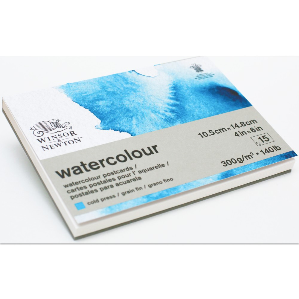 Альбом для акварелі  Watercolour postcard 15 аркушів, cold press, 300 г/м2, 10,5 cm x 14,8 cm, Winsor&Newton