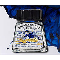 Туш художня Drawing Inks, №660 Ultramarine, 14 мл, скло, Winsor&Newton