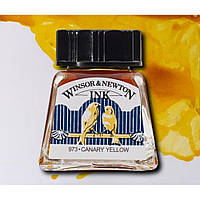 Туш художня Drawing Inks, №123 Canary Yellow, 14 мл, скло, Winsor&Newton