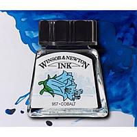 Туш художня Drawing Inks, №176 Cobalt, 14 мл, скло, Winsor&Newton