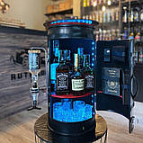 Бар у вигляді бочки підсвічуванням, наливатором, незвичайний подарунок на день народження, фото 2