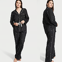 Фланелевой пижамный комплект Victoria's Secret Flannel Long Pajama Set Size S Regular