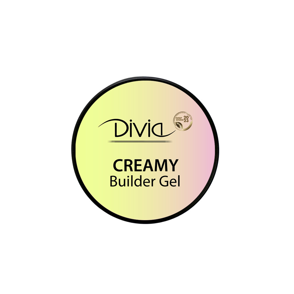 Гель для нарощування нігтів Divia Creamy Builder Gel Di1721 GC01 - Clear 14 г. Прозорий
