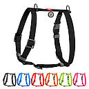 Шлея М 50-80см водостійка WAUDOG Waterproof з QR паспортом пластик фастекс чорна Н-подібна для собак, фото 2