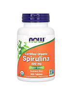 Now Foods, Spirulina, Спирулина, сертифікована органічна спіруліна, 200 таблеток