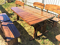 Author's wooden table 2000*1000 made of handmade slab in Live Edge style from the manufacturer