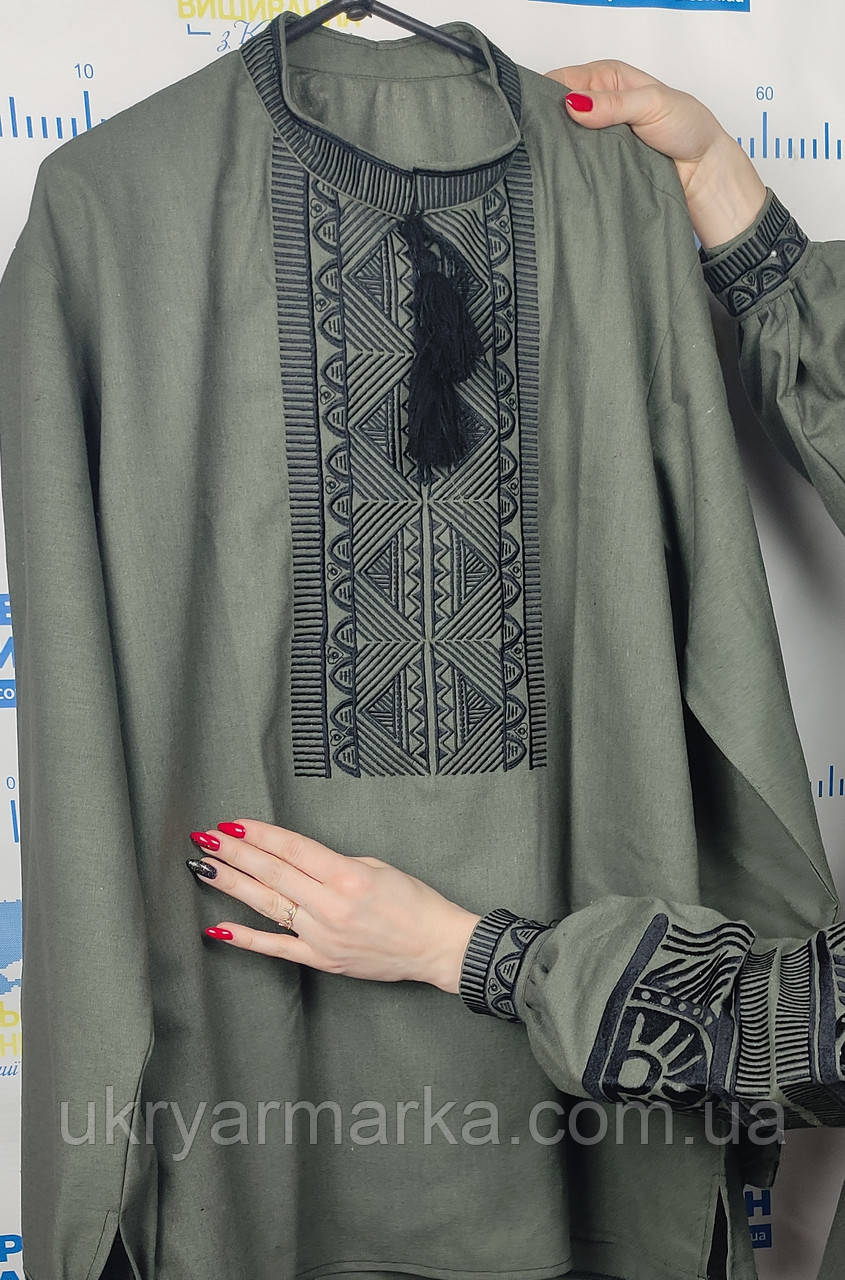 чоловічі вишиванки / вишиванка чоловіча з довгим рукавом