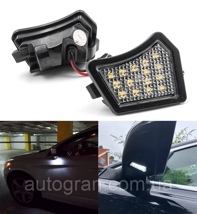 Світлодіодне підсвічування дзеркал Volvo V40 V50 C30 C70 S40 S60 S80 V70 XC70 XC90, фото 1