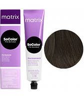 Краска для 100% закрашивания седины Matrix SoColor Pre-Bonded Permanent Extra Coverage 504NJ Шатен