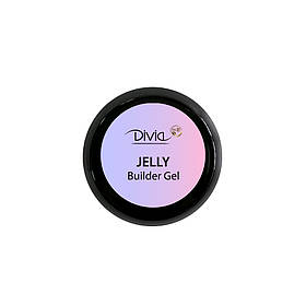 Гель для нарощування нігтів Divia Jelly Builder Gel Di1725 GJ01 - Clear 5 г. Прозорий
