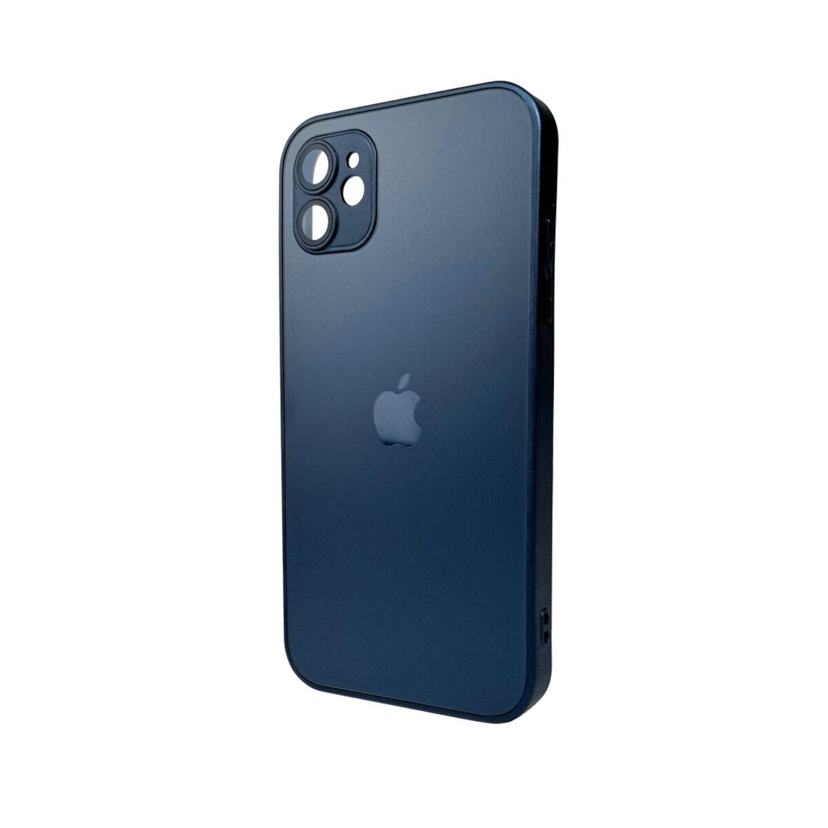 Чохол для смартфона AG Glass Matt Frame Color Logo for Apple iPhone 11 Navy Blue
