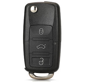 Корпус викидного ключа VOLKSWAGEN Passat, Caddy, Jetta, Golf 3 лезо HU66 3 кнопки (по болтиках)