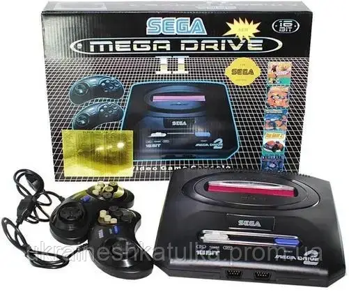 Ігрова приставка SEGA MEGA DRIVE 2 (236 вбудованих ігор + підтримка катриждів) на 2 джойстики ШК