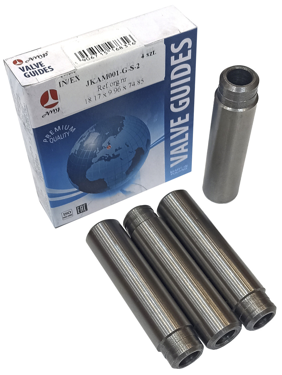 Втулка напрямна клапана AMP JKAM001-G-S-2 (1шт/18,17х9,96х74,85) чавун, ремонт 2 (розгорнута), для КАМАЗ , оригінальні номери:, фото 1