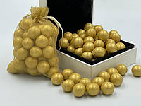 Воздушные шарики в шоколаде золотые (желтые) 10мм/500 грамм