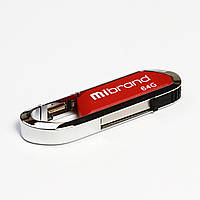 Флэшка Mibrand USB 2.0 Aligator 64Gb Темно-красная