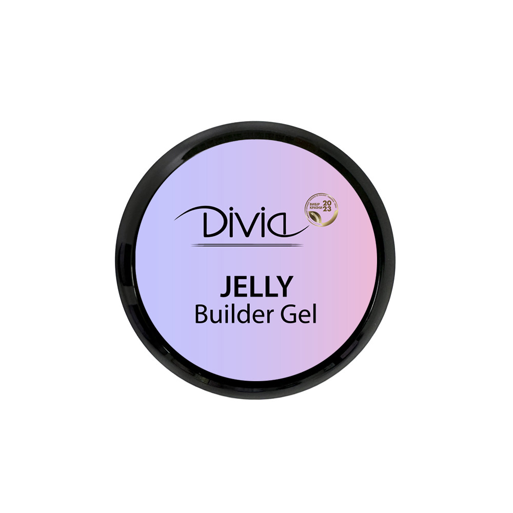 Гель для нарощування нігтів Divia Jelly Builder Gel Di1727 GJ01 - Clear 30 г. Прозорий