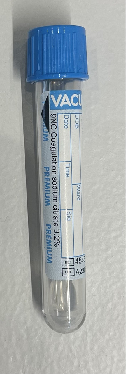 Пробірки вакуумні з 9NC Coagulation sodium citrate 3,2% 13x75, 3.5 мл, натрія цитрат, VACUETTE