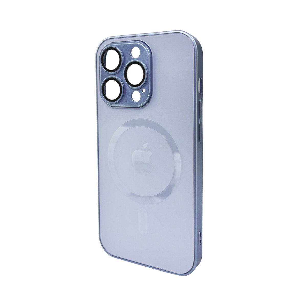 Чохол для смартфона AG Glass Matt Frame Color MagSafe Logo for Apple iPhone 15 Pro Max Sierra Blue