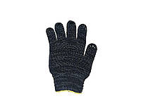 Перчатки (перчатки) рабочие с ПВХ-рисунком Эконом №103 10р ХБ70/ПЕ30 черные 7класс ТМ Master BOB OS