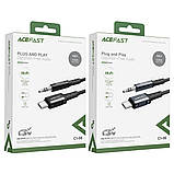 Кабель-перехiдник ACEFAST C1-08 USB-C to 3.5mm aluminum alloy audio cable Black, фото 2