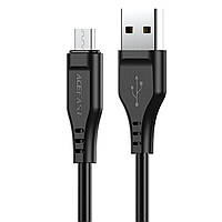 Кабель ACEFAST C3-09 USB to Micro 2,4А, 1.2м, TPE, разъемы TPE, Черный