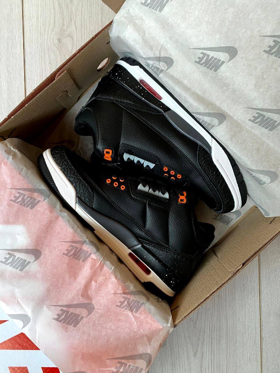 Стильні чоловічі кросівки Nike Jordan Retro 3 fear black 41-45