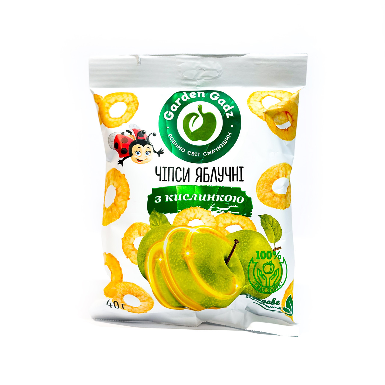 Чіпси яблучні з кислинкою 40г Garden Gadz