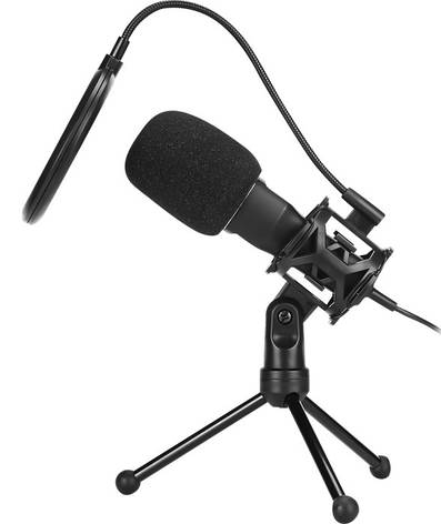 Професійний всеспрямований конденсаторний мікрофон Marvo MIC-03 на штативі USB, фото 1
