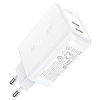Сітчастий зарядний пристрій ACEFAST A29 PD50W GaN (USB-C+USB-C) dual port charger White