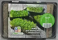 Яркий акцент набор для выращивания микрозелени (базилик,салат,редька) LEDAAGRO