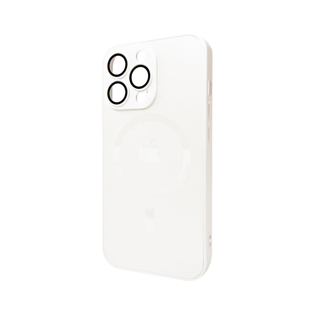 Чохол для смартфона AG Glass Matt Frame Color MagSafe Logo for Apple iPhone 13 Pro Pearly White