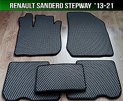 ЄВА килимки на Renault Sandero Stepway 2 '13-21. EVA килими Рено Сандеро Степвей 2