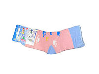 Шкарпетки дитячі махра КЛ062 лапки (рожевий/блакитний) р.14 1 пар ТМ КЛАССИК OS
